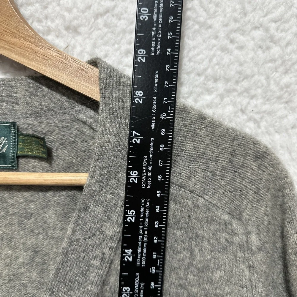 Vintage Marshall Fields Men's Cardigan Size L‎ Gray 100% Lambswool Made In USA